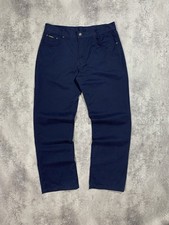 Vintage YSL Yves Saint Laurent Big Logo Chino Pants Mens W34 L32 Navy