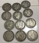 Lot of 23 ($11.50face) Mixed Date and Mint Marking Barber Half Dollars