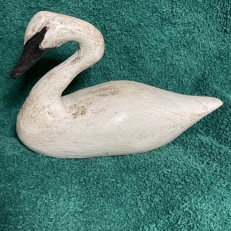 Miniature Hand Carved Swan Duck Decoy Carving By Don Lyons Norfolk Virginia 2022