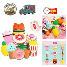 Kawaii Jumbo Squishies 9 Pack - Soft Stress Relief Toys for Kids  Adults