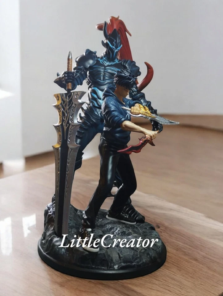 Sung Jin-Woo & Igris Resin Figure | Solo Leveling | 25 cm & 30 cm | Hand-Painted - Image 2 of 4