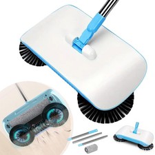 Manual Floor Sweeper Hand Push Carpet Sweeper 3 in 1 Sweeping Mop Cleaning Tool