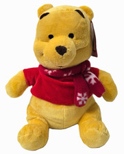 Disney Winnie the Pooh Plush Toy Holiday Winter Scarf Stuffed Animal Soft Face