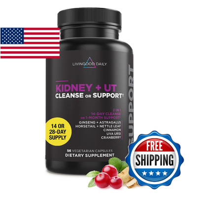 Livingood Daily Kidney Cleanse & Urinary Tract Support Supplement for Women & Me