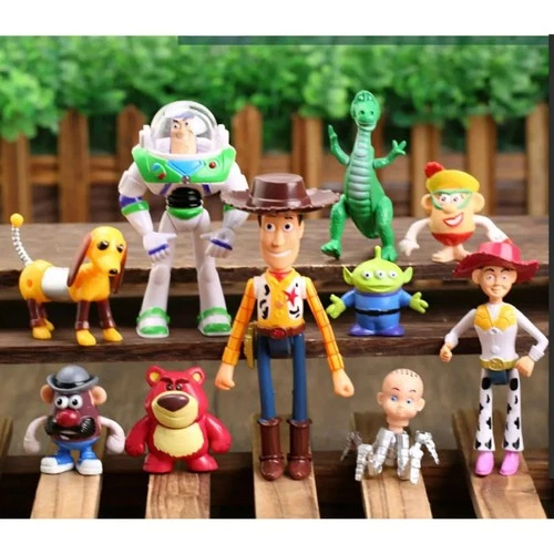 10 New Toy Story 4 Woody Buzz Alien Rex Action Figures Kid Toy Cake Topper Decor - Picture 1 of 3