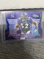 2025 Panini Silhouettes Ray Lewis Pillars Of The Game Cracked Ice 2/25 SSP HOF