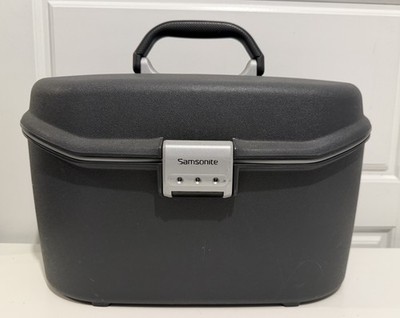 Samsonite Vintage Kosmetikkoffer grau Hartschale Make-up Reise Zahlenschloss