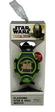 NWF Star Wars Mandalorian Baby Yoda Kids Flashing LCD Watch Needs Battery 
