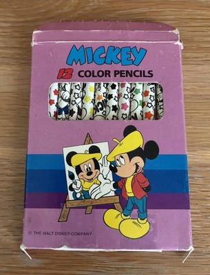 Mickey Color Pencils Empire Berol USA Set Of 12 *1 Missing Only 11* Unused