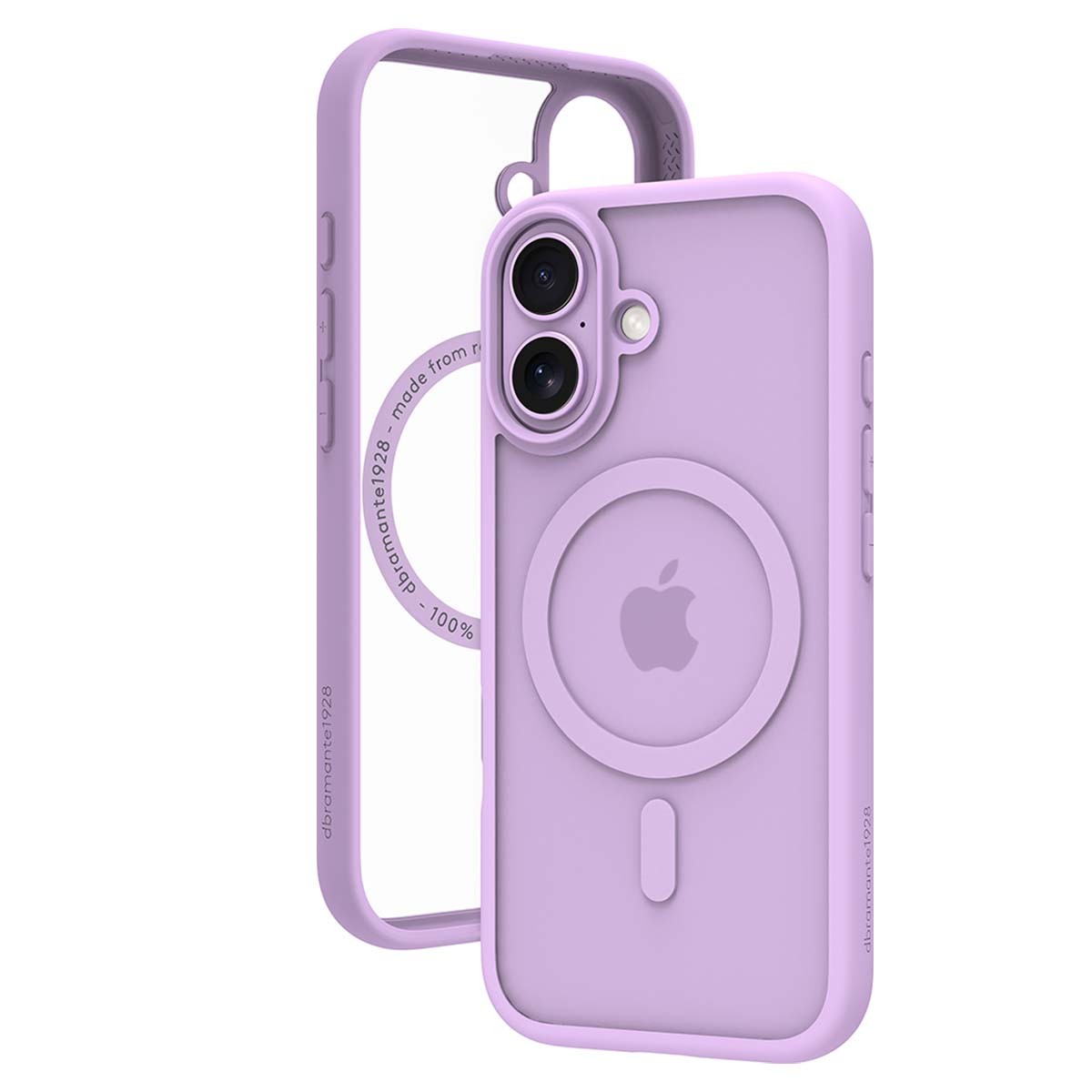Coque iPhone 17 antichoc dbramante1928 violet et vert protection arrière rigide
