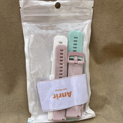 Anrir 20mm Silicone Strap for Samsung Galaxy Watch5 Pink White Teal NEW