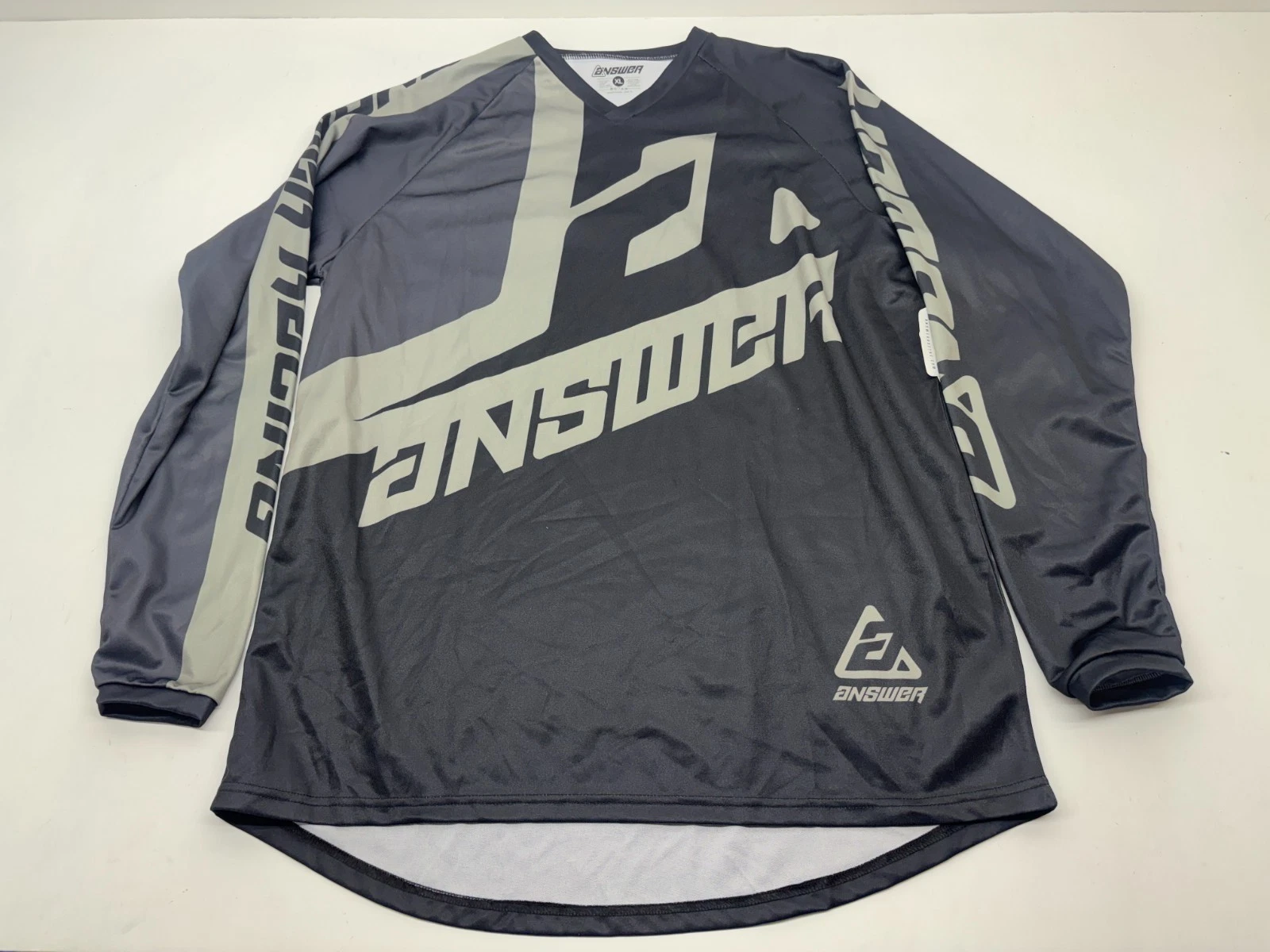 New Answer Racing Syncron Voyd Motocross Jersey X Large Black Charcoal Size XL