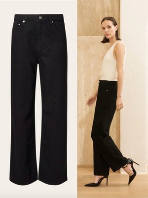 Anouk Yve x By Malina Straight Jeans Black Women's 27