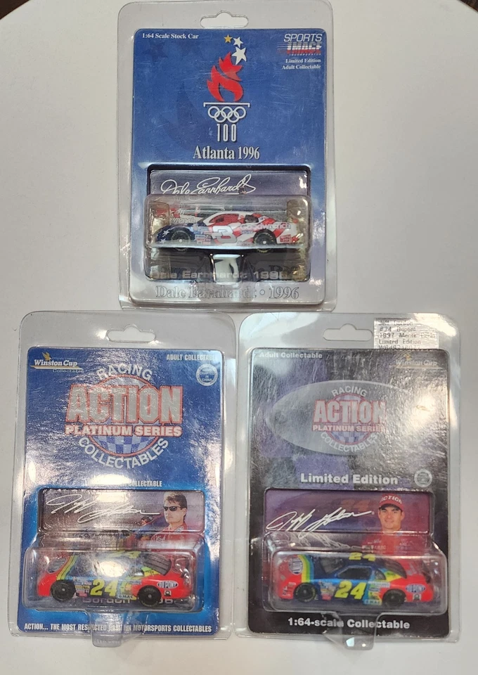 1/64 NASCAR lote de 3 coches Jeff Gordon & Dale Earnhardt acción diecast Foto 2 de 4