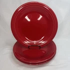 New ListingLot Of 3 Fiesta Fiestaware Homer Laughlin Scarlet Red 10.5” Dinner Plates EUC