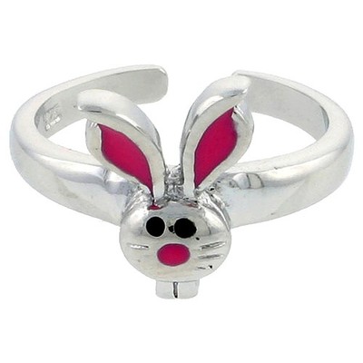 925 Sterlingsilber verstellbar Baby Kaninchen Zehenring 7/16 Zoll (11 mm) breit