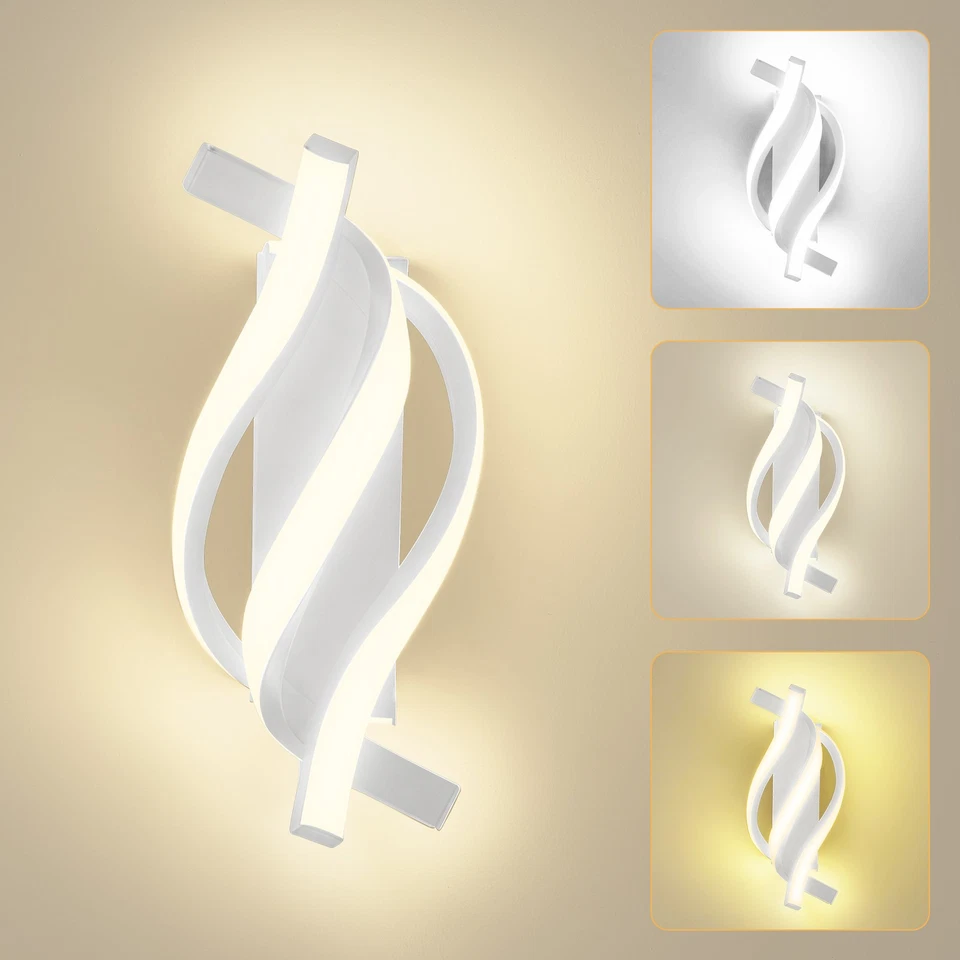 LED Wall Lamp Decor Modern Indoor Wall Light Creative Sconce Bedroom Light UK - Image 4 of 4
