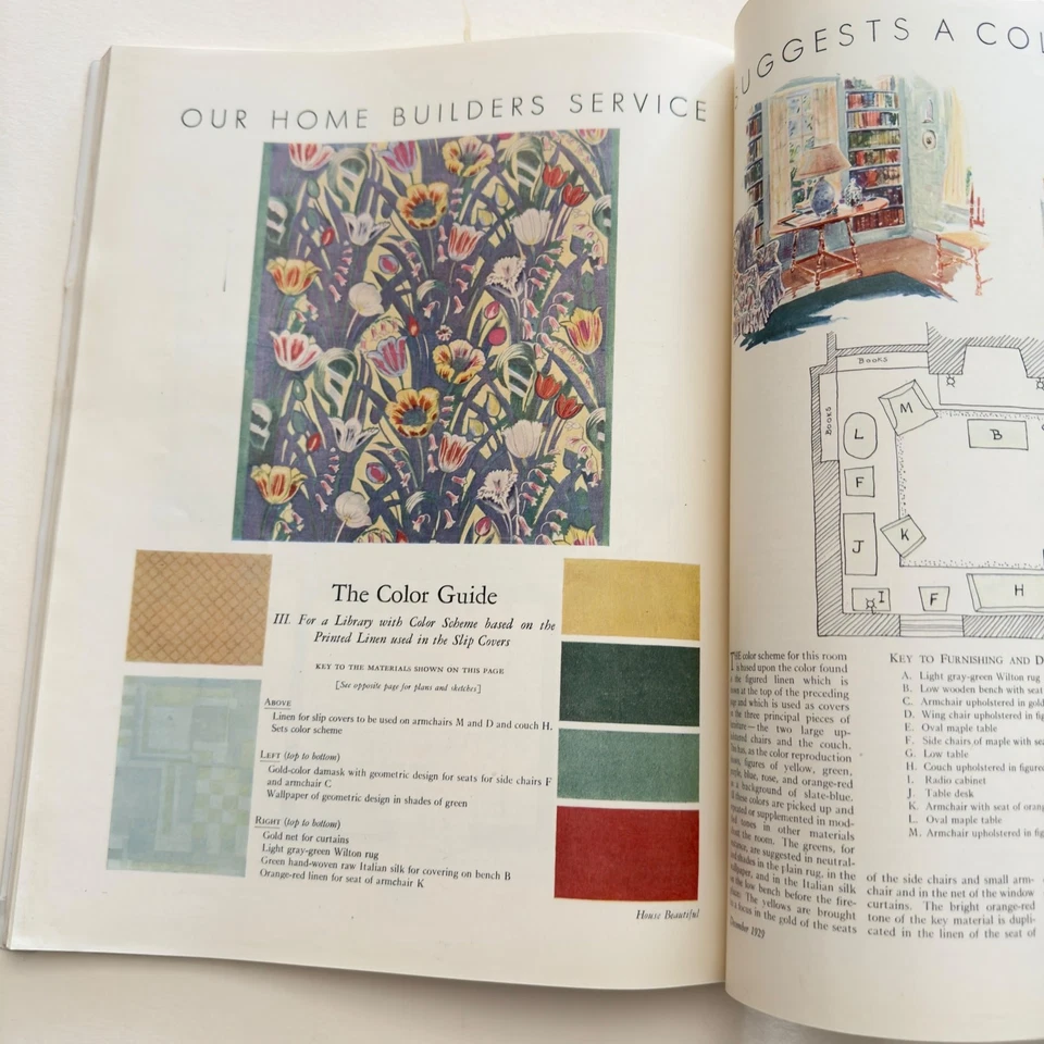 Vintage House Beautiful December 1929 Christmas Ethel B. Power Entire Issue   - Image 4 of 4