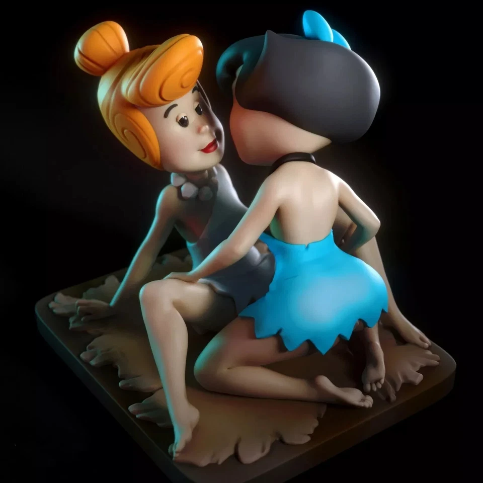 Unpainted Betty Wilma 1/24 55mm 3D Resin Figure Model Kit Sexy Betty Flintstones - Image 2 of 4