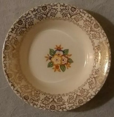Vintage Royal China Warranted 22 Karat Gold Floral Bowl 5 5 Inch Diameter Ebay