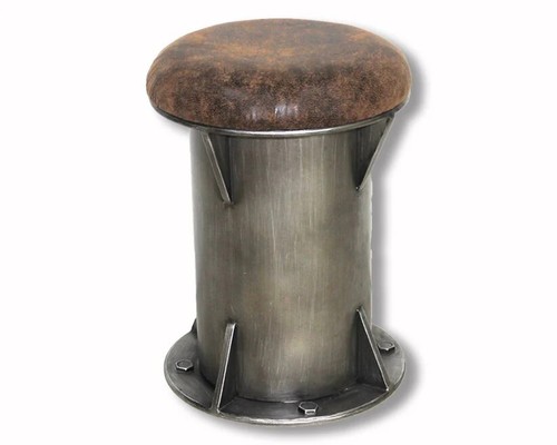 Industrial Iron Storage Stool | Available in 2 Sizes | Rusty Finish - Picture 10 of 10