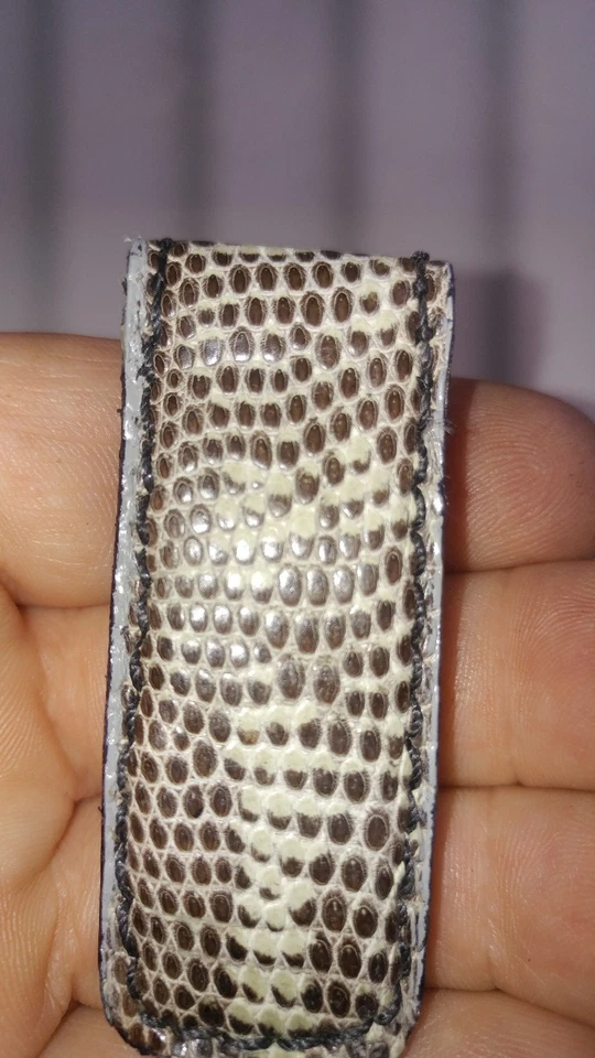 NEW Authentic Magnetic MONEY CLIP LIZARD SKIN Magnet Slim CASH Bill NWOT HIPSTER - Image 2 of 4