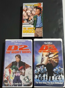 Walt Disney The Mighty Ducks Vhs Tapes Trilogy D2 D3 Starring Emilio Estevez Ebay