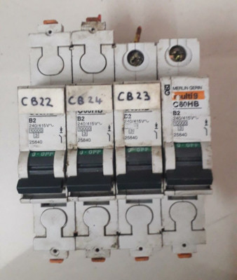 4pcs Merlin Gerin Multi9 C60HB B2 Schutzschalter