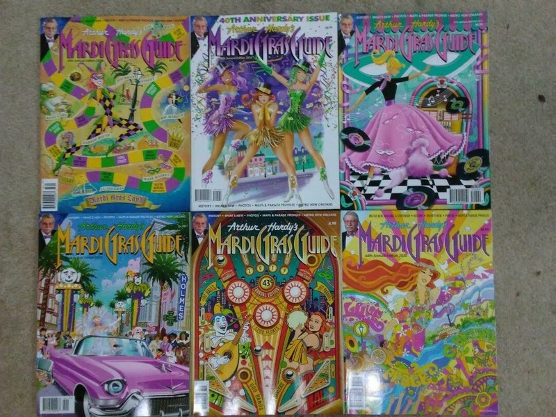 MARDI GRAS GUIDE SET OF 10 INCLUDES 2015- 2023 +2025..COLLECTIBLE.NEW ORLEANS