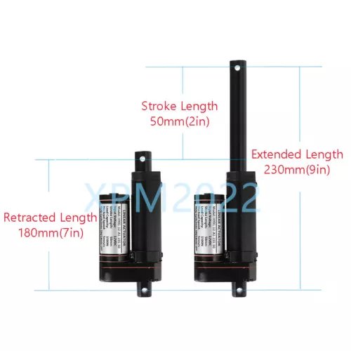 Accionamiento lineal 12V 1500N 50mm ~ 1000mm actuador lineal motor eléctrico impermeable - Imagen 24 de 43