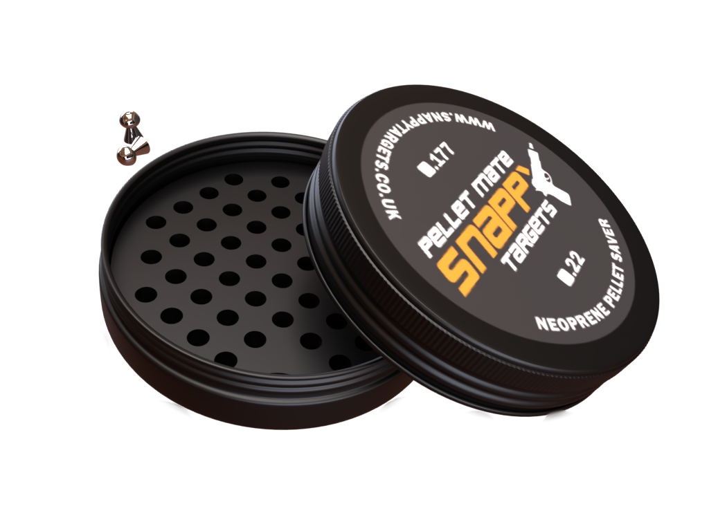 Neoprene Pellet Saver Tins Air Rifle, Pistol Pellet Holder Organiser