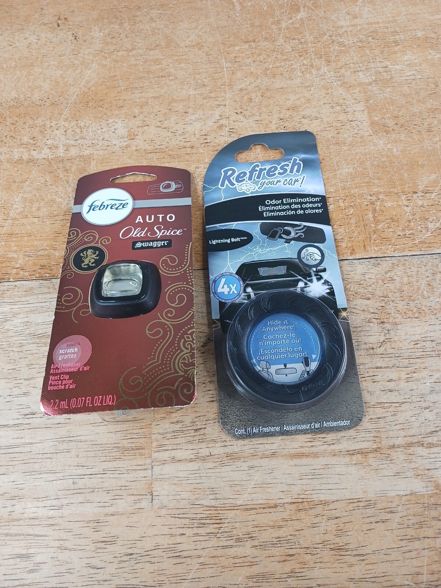 Refresh Your Car Lightning Bolt Discrete Odor Eliminator Febreze