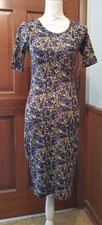 LuLaRoe Julia Size XXS Dress Short Sleeve Bodycon 38" Long NWT