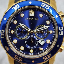 Invicta Men's Dive Watch Pro Diver Quartz Chrono Steel and Rubber Strap 17882