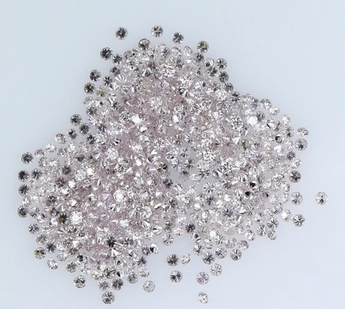 Natural Loose Diamond Round Shape Pink Color SI1 1.00 to 1.10 MM 25 Pcs Lot Q28