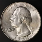 1954 WASHINGTON QUARTER / FRESH FROM AN ORIGINAL COLLECTION-LOT-AA 8178