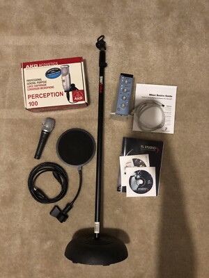 Home Recording Studio Bundle AKG Perception 100 Microphone, Digidesign Mbox, Etc