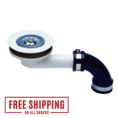 Mustee Shower Floor Drain Kit 60.300A White 1-1/2'' Pipe Fits 3060L/R 306L/R
