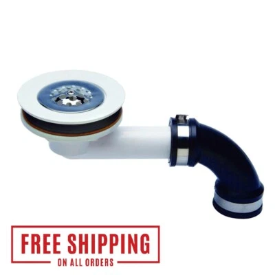 Mustee Shower Floor Drain Kit 60.300A White 1-1/2" Pipe Fits 3060L/R 306L/R