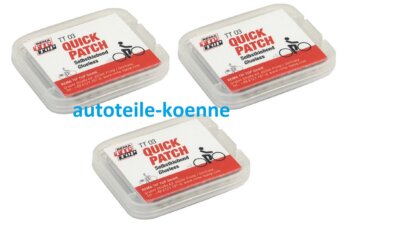 3x TT03 Quick Patch selbstklebende Schlauchflicken 9-teilig keine Wartezeit