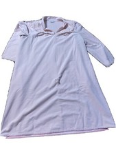 Vintage Vanity Fair Robe Housecoat Light Pink Long Sleeve Zip Embroidery L