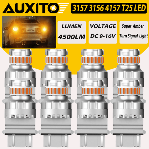 1156 1157 3157 7443 LED Turn Signal Light Bulbs CANBUS Anti Hyper Flash Amber 2F - Picture 18 of 26