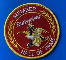 Budweiser Hall Of Fame Anheuser Busch Beer Iron On Logo Patch 3.5”