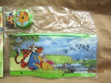 WINNIE THE POOH 3PC SCHOOL STATIONARY SET PENCIL CASE,ERASER,AND SHARPNER-NEW 
