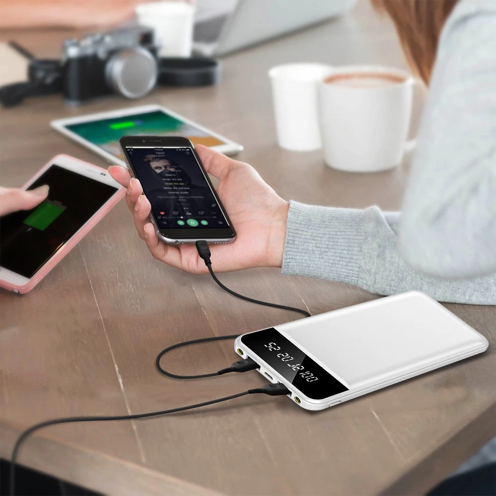 Power Bank 10000mah 2USB Charger External Portable Battery Backup For Cell Phone