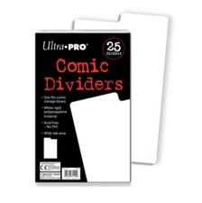 25 Ultra PRO Comic Book Dividers Index White 185 x 280mm