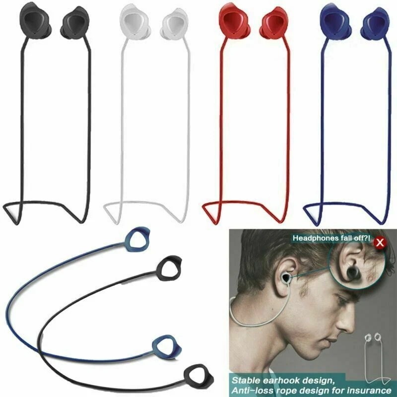 For Samsung Galaxy Buds Headsets Anti Lost Silicone Strap Neck Rope Waterproof