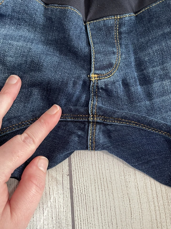 ASOS Maternity US 6 Skinny Jeans Distressed Jegging Stretch Women Dark Wash - Image 4 of 4