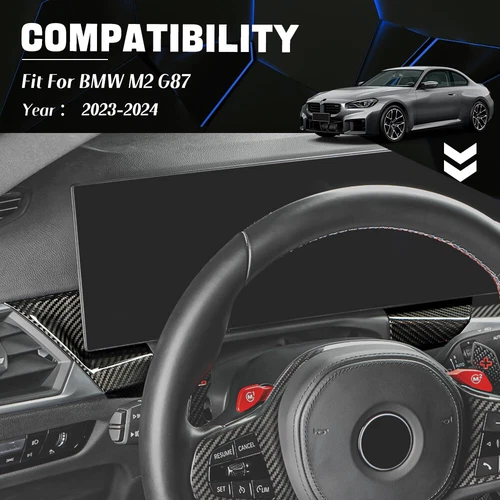LHD/RHD Dry Carbon Fiber Dashboard Panel Cover For BMW 3 Series G20 M2 G87 2023+ - Picture 5 of 8