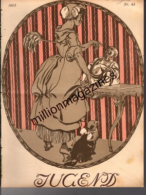 1903 Jugend #45 Oct 28 German Art Nouveau - Buddha; Eichler; Stern; Kober;Holzer